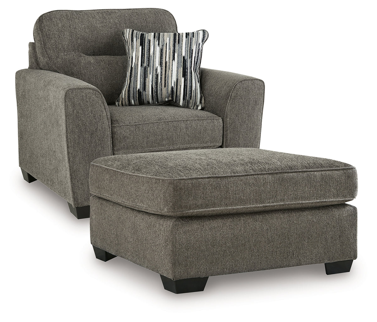 Diamond Furniture - Ashley Furniture - Olten Oversized Chair and Accent Ottoman - Oversized Chair and Accent Ottoman - 31305U2
