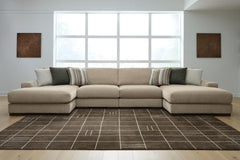 Diamond Furniture - Ashley Furniture - Linenhause 4-Piece Double Chaise Sectional - RAF 4-Piece Double Chaise Sectional - 31803S9