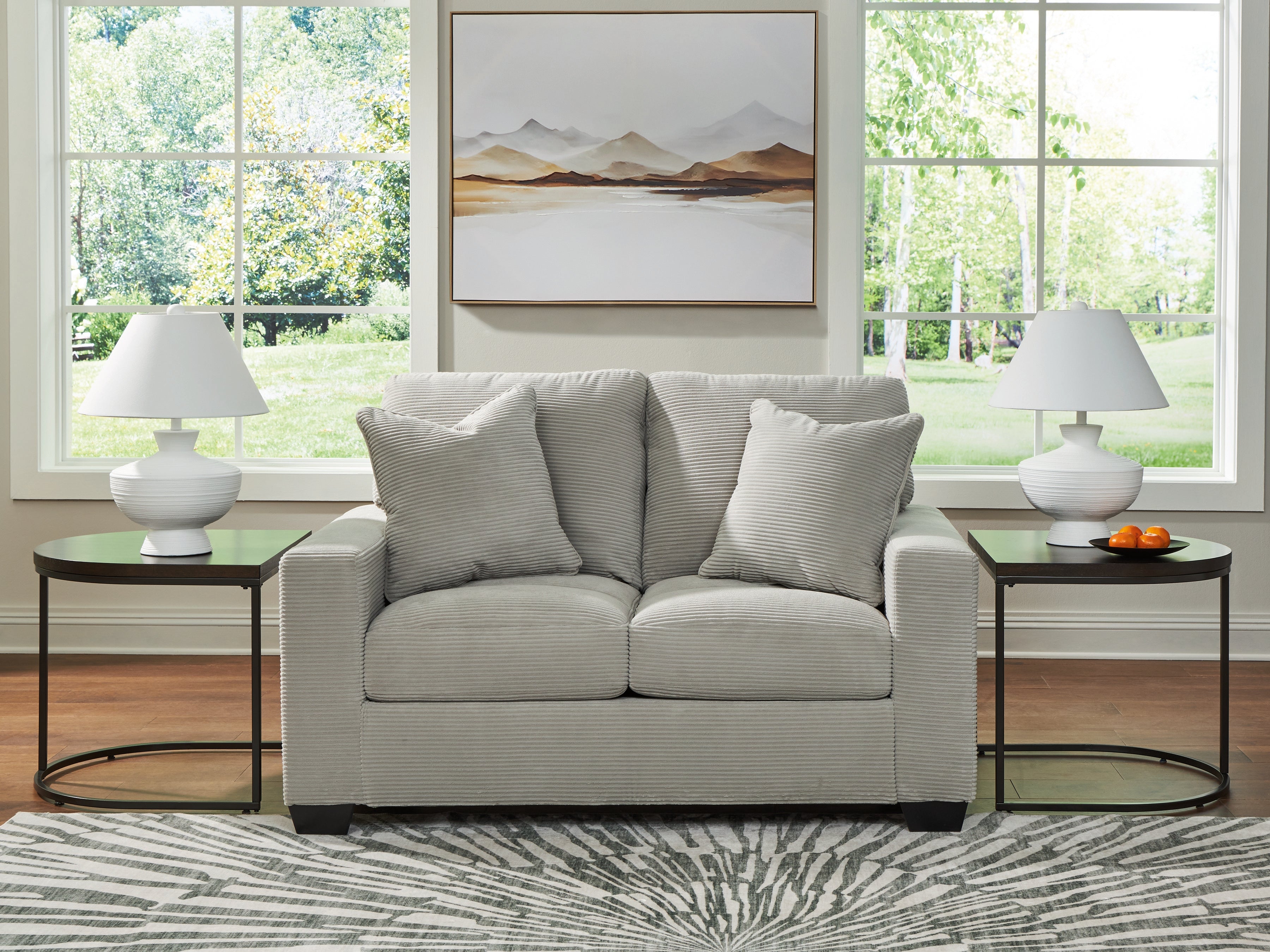 Diamond Furniture - Ashley Furniture - Greenbriar Living Room - Loveseat / Smoke - PC3200535
