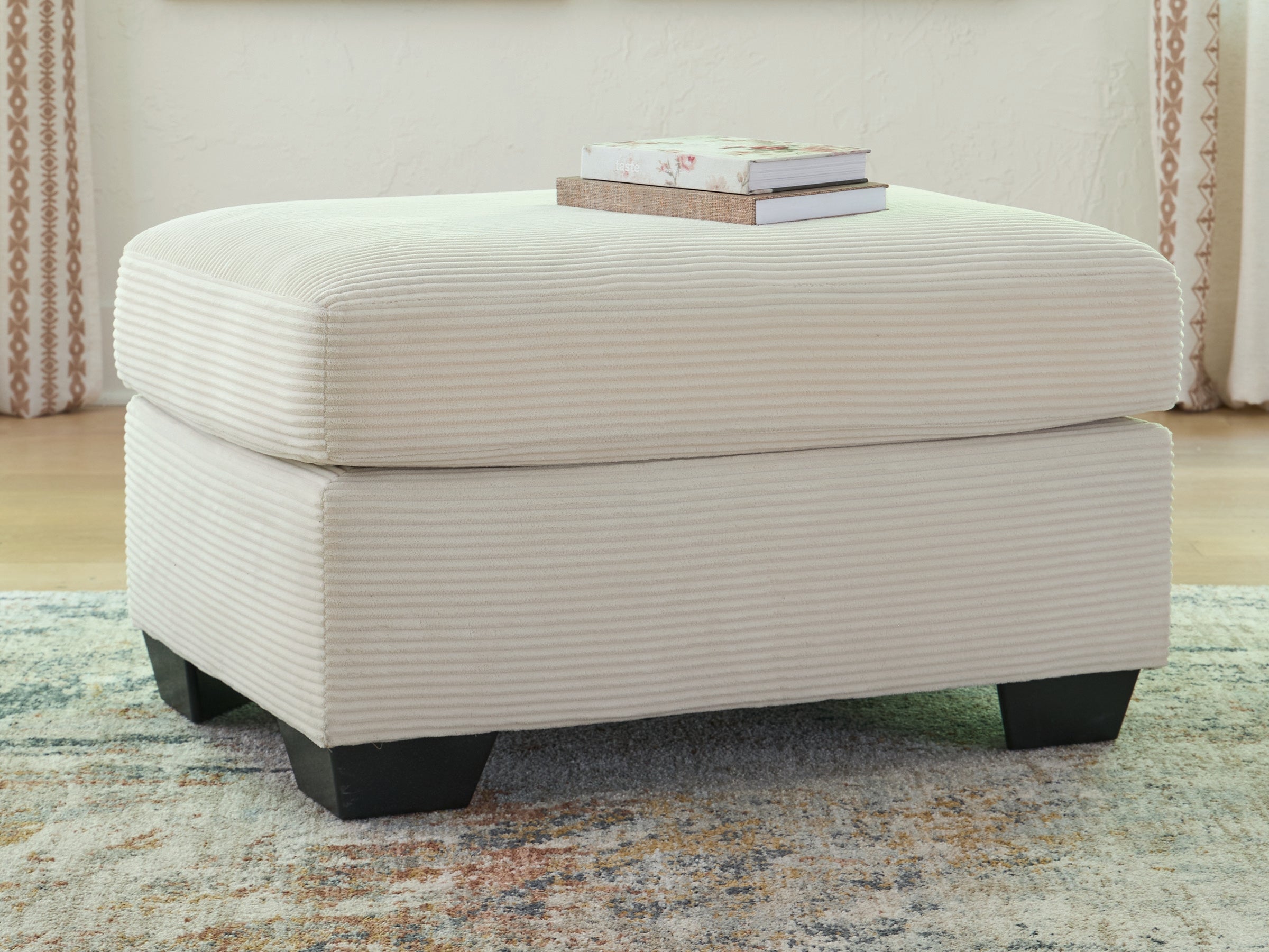 Diamond Furniture - Ashley Furniture - Greenbriar Living Room - Ottoman / Ivory - PC3200614