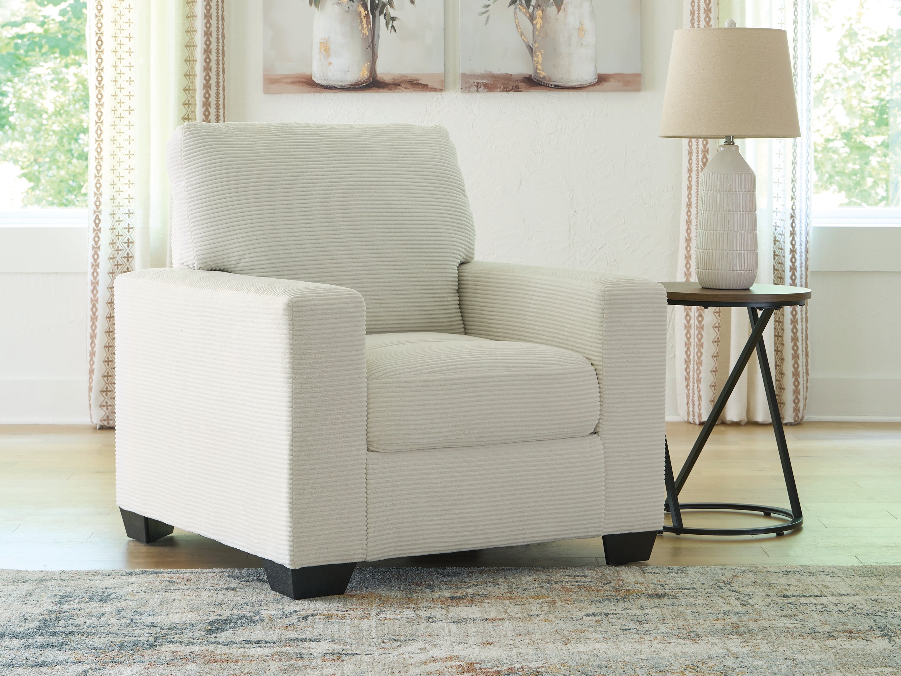 Diamond Furniture - Ashley Furniture - Greenbriar Living Room - Chair / Ivory - PC3200620