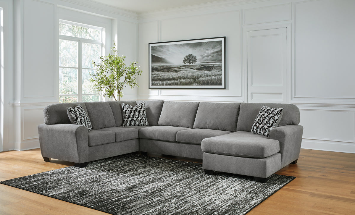 Diamond Furniture - Ashley Furniture - Birkdale Court Sectional - RAF 3-Piece Sectional / Gray - 32402S3