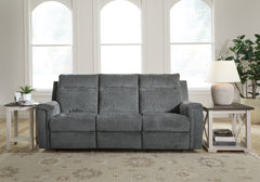Diamond Furniture - Ashley Furniture - Barnsana Power Reclining Sofa - Reclining Power Sofa / Gravel - 3320287