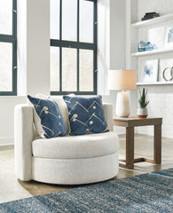 Diamond Furniture - Ashley Furniture - Padova Living Room - Swivel Accent Chair / Ivory - 3370644
