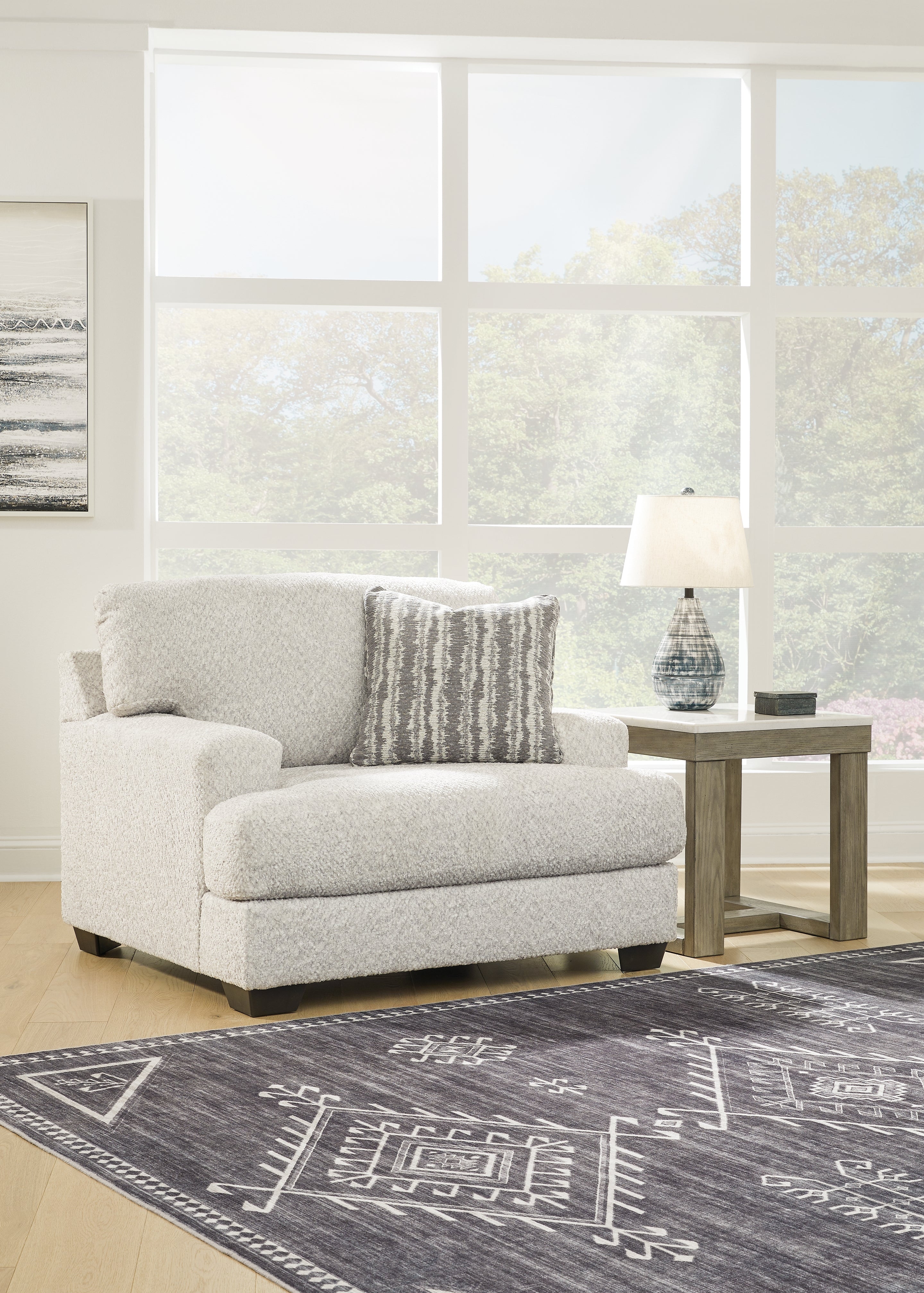 Diamond Furniture - Ashley Furniture - Brebryan Living Room - Chair and a Half / Flannel - 3440123