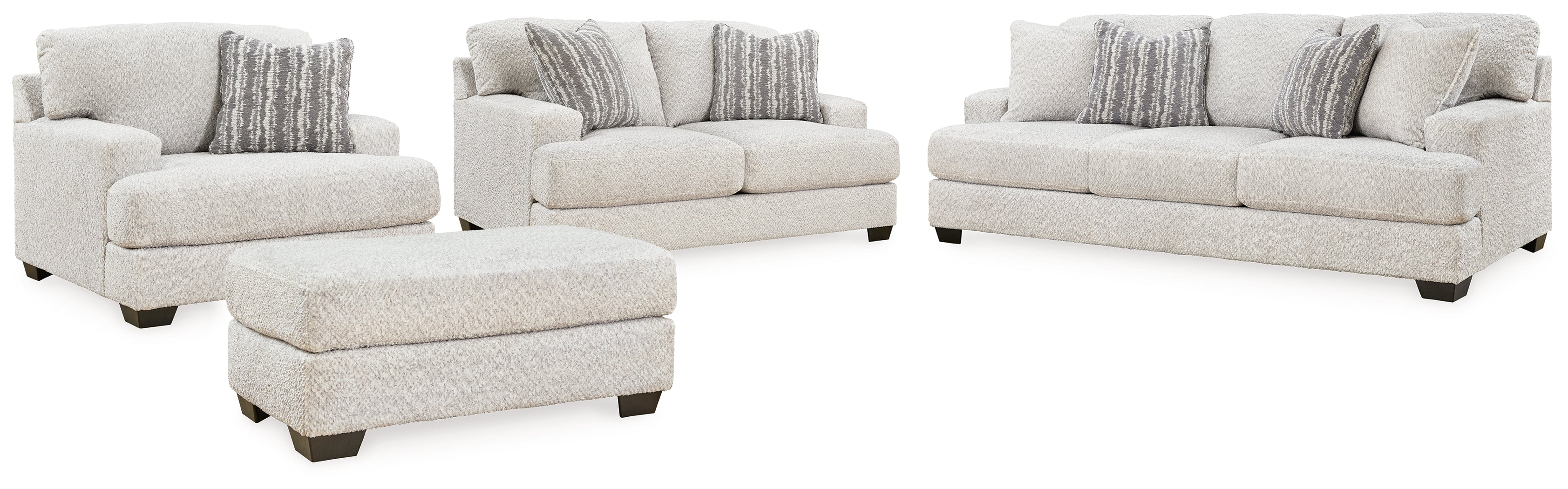 Diamond Furniture - Ashley Furniture - Brebryan Sofa - Sofa, Loveseat, Oversized Chair and Ottoman / Flannel - 34401U4