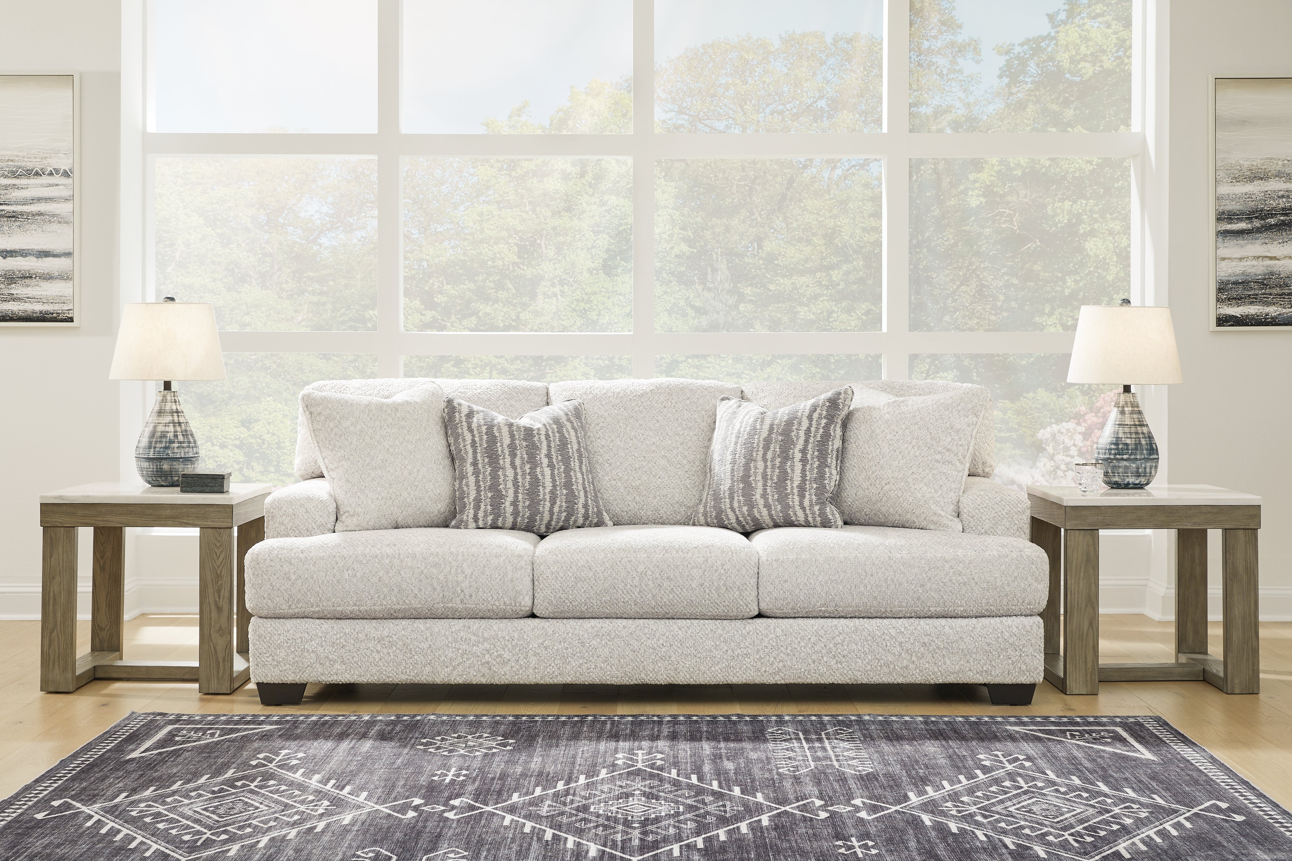 Diamond Furniture - Ashley Furniture - Brebryan Living Room - Chair and a Half / Flannel - 3440123