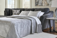 Diamond Furniture - Ashley Furniture - Biddeford 2-Piece Sleeper Sectional with Chaise - RAF 2-Piece Sleeper Sectional with Chaise / Shadow - 35504S3