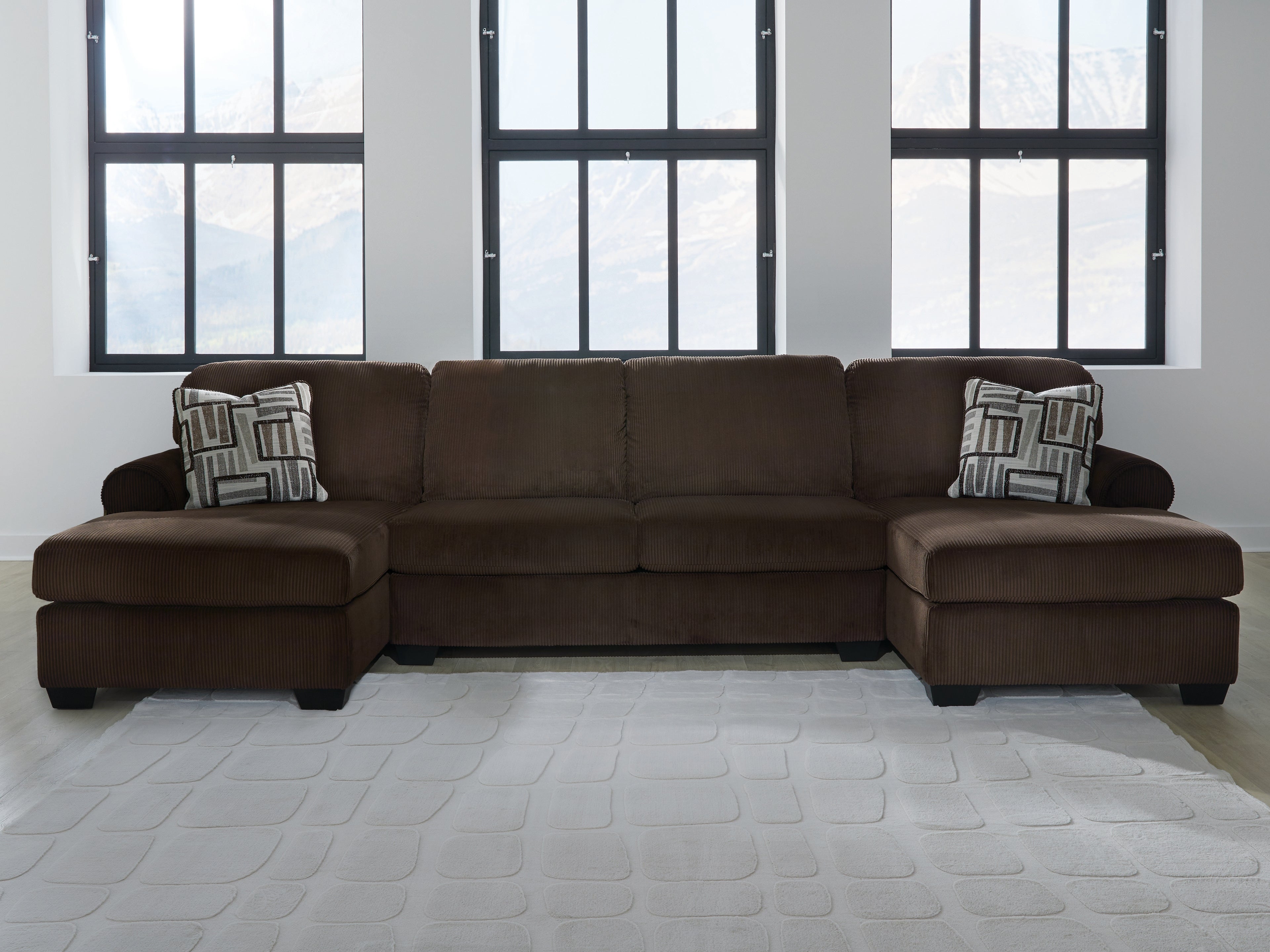 Diamond Furniture - Ashley Furniture - Kimlee Sectional - RAF 2-Piece Super Chaise / Chocolate - PC35603S4