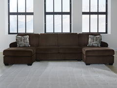 Diamond Furniture - Ashley Furniture - Kimlee Sectional - RAF 2-Piece Super Chaise / Chocolate - PC35603S4