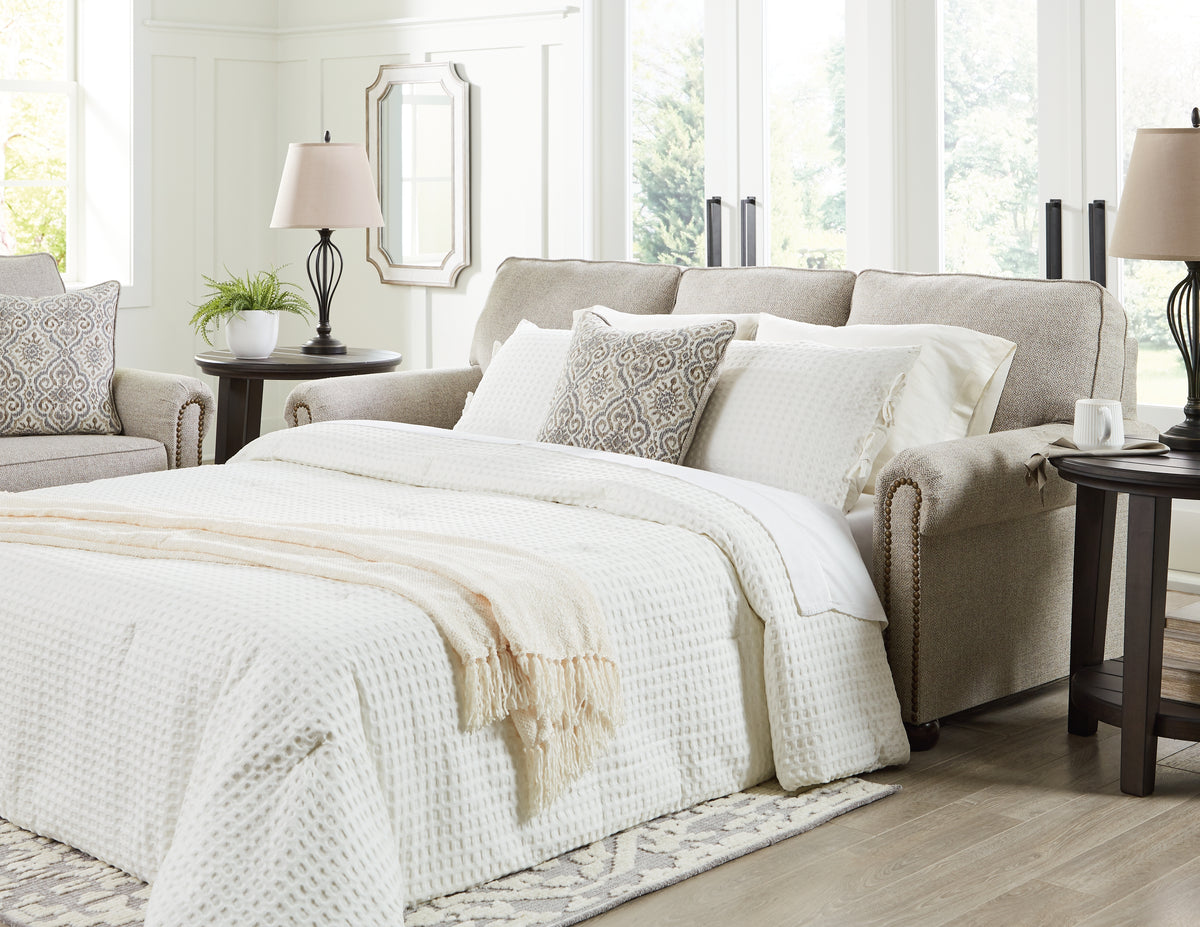 Diamond Furniture - Ashley Furniture - Gaelon Living Room - Queen Sofa Sleeper / Dune - 3730739