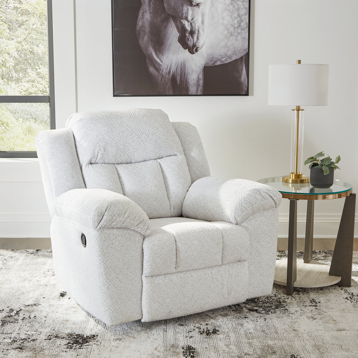 Diamond Furniture - Ashley Furniture - Frohn Living Room - Reclining Sofa / Chocolate - 3740788
