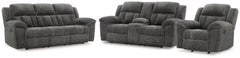 Diamond Furniture - Ashley Furniture - Frohn Reclining Sofa, Loveseat and Recliner - Reclining Sofa, Loveseat and Recliner - 37406U4