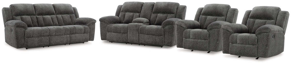 Diamond Furniture - Ashley Furniture - Frohn Reclining Sofa and Loveseat and 2 Recliners - Reclining Sofa and Loveseat and 2 Recliners - 37406U6