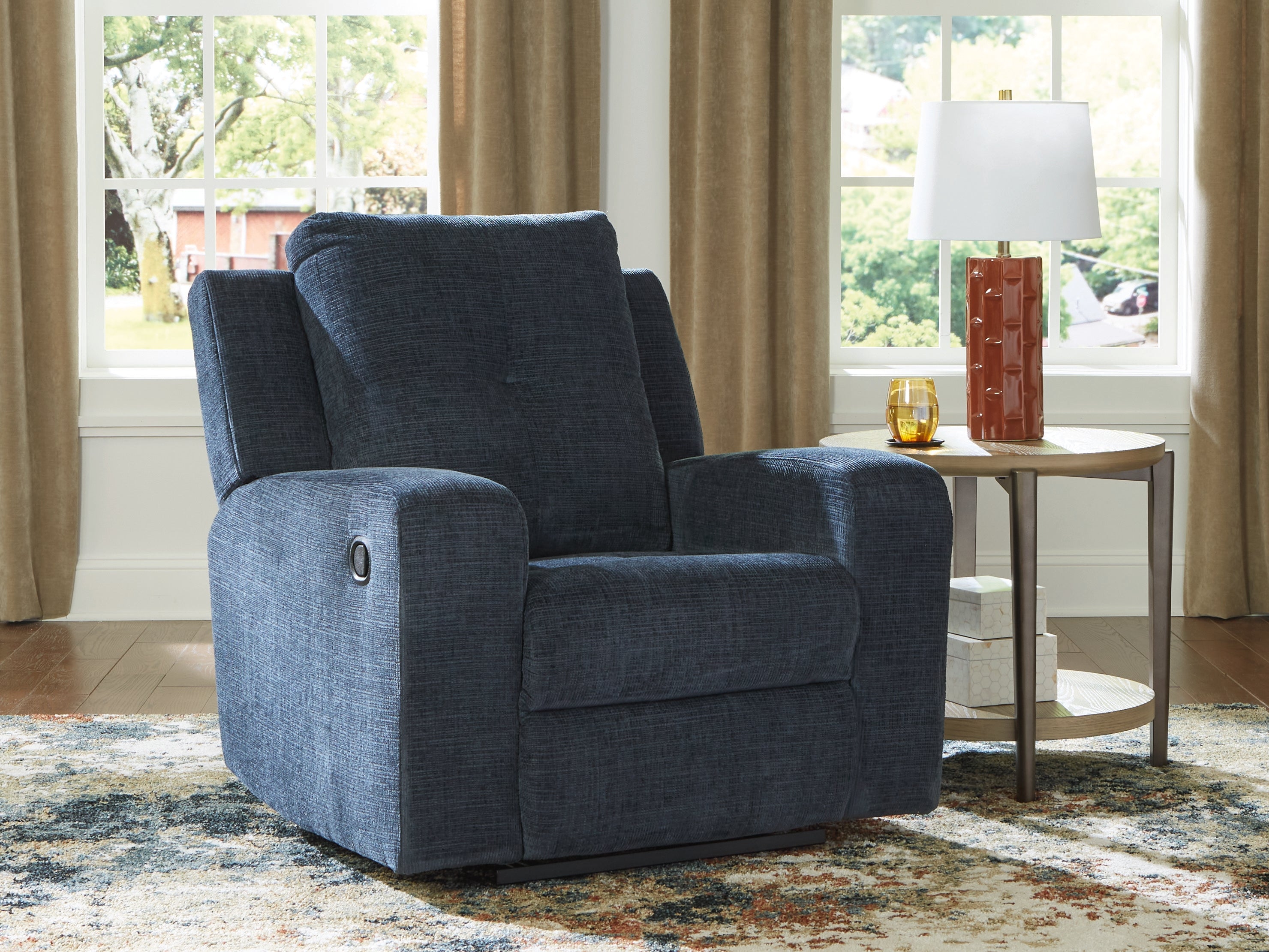 Diamond Furniture - Ashley Furniture - Danum Living Room - Zero Wall Recliner / Ink - 3880629