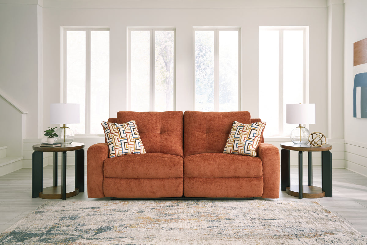Diamond Furniture - Ashley Furniture - Danum Reclining Sofa - 2 Seat Reclining Sofa / Spice - 3880781