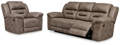 Diamond Furniture - Ashley Furniture - Stoneland Reclining Sofa and Recliner - Reclining Sofa and Recliner - 39905U9