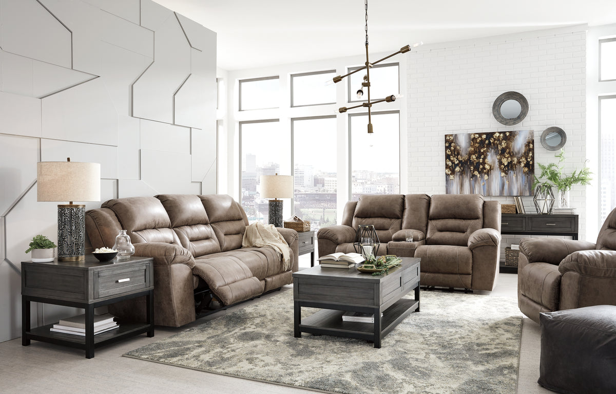 Diamond Furniture - Ashley Furniture - Stoneland Reclining Sofa, Loveseat and Recliner - Reclining Sofa, Loveseat and Recliner - 39905U6