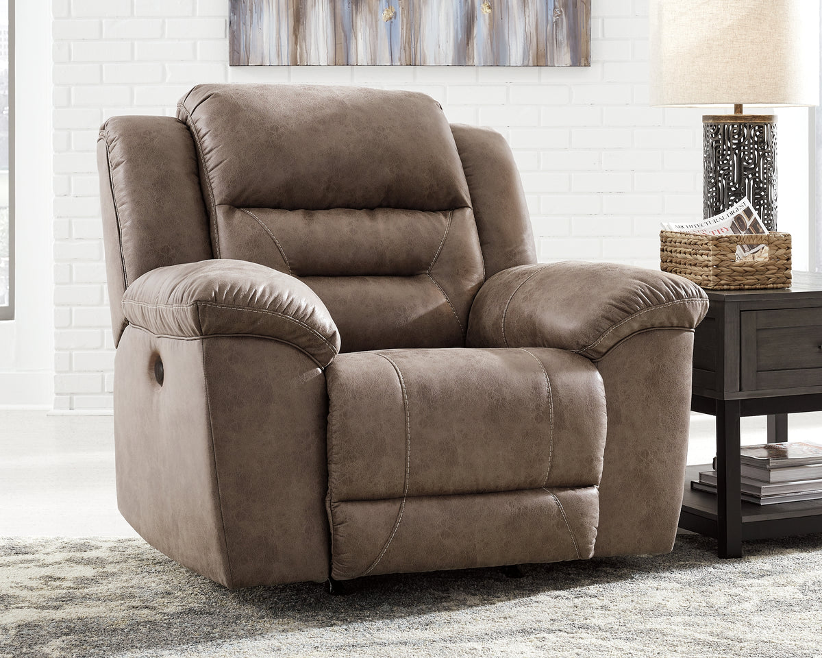 Diamond Furniture - Ashley Furniture - Stoneland Power Recliner - Power Rocker Recliner - 3990598