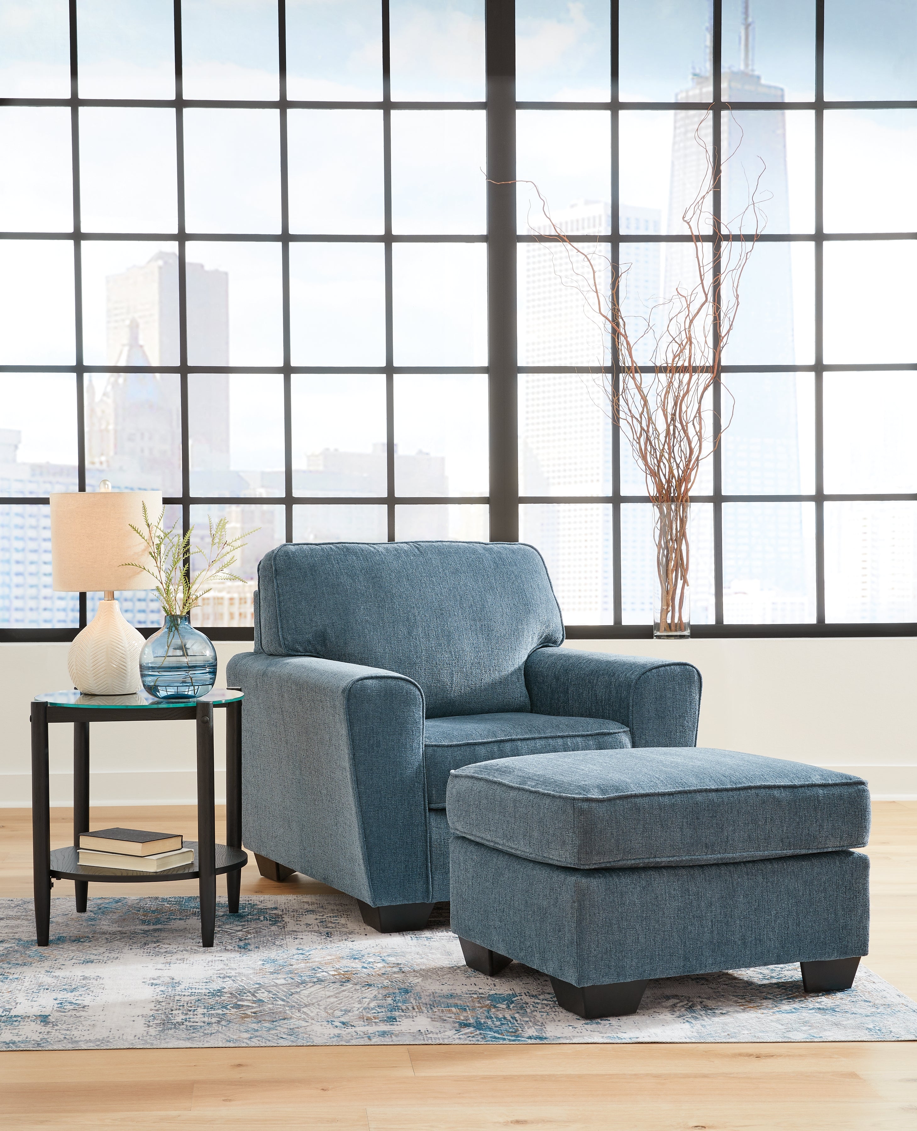Diamond Furniture - Ashley Furniture - Cashton Chair and Ottoman - Chair and Ottoman - 40605U2