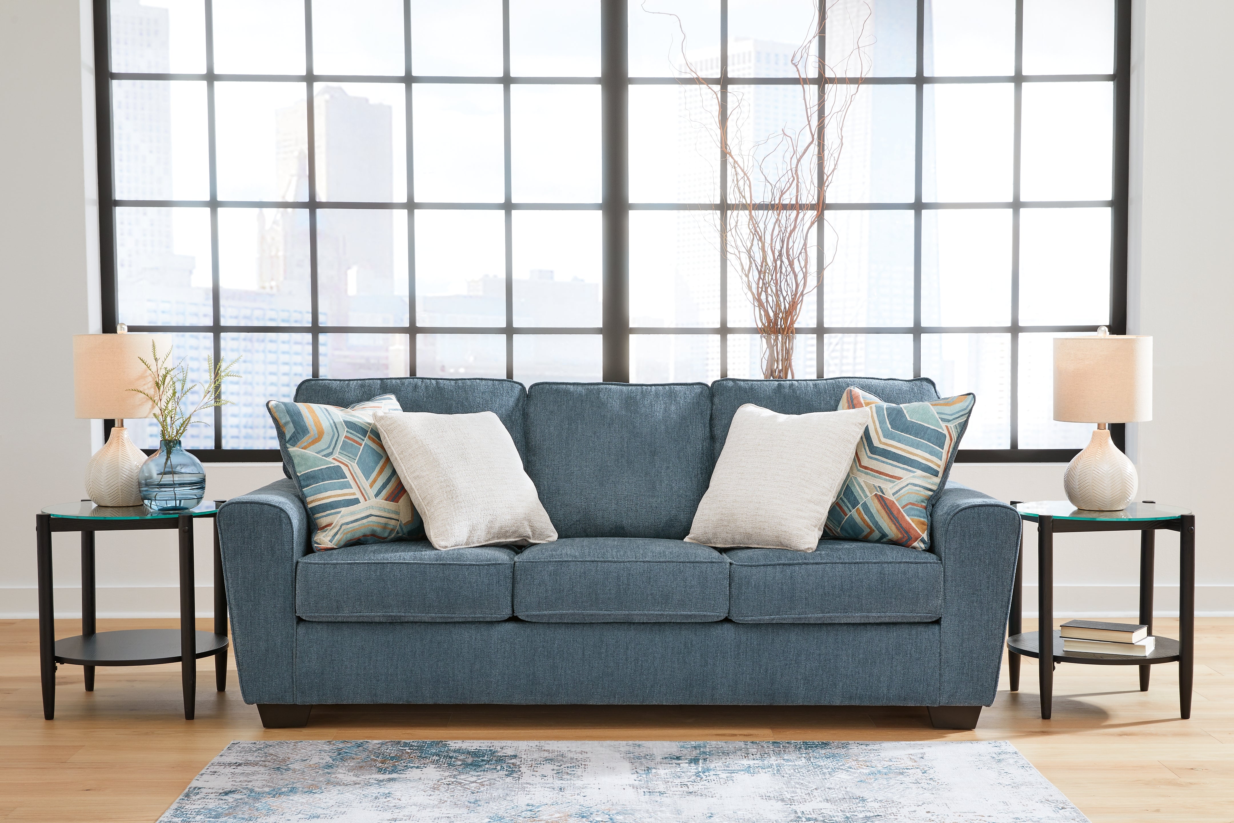 Diamond Furniture - Ashley Furniture - Cashton Living Room - Sofa / Blue - 4060538