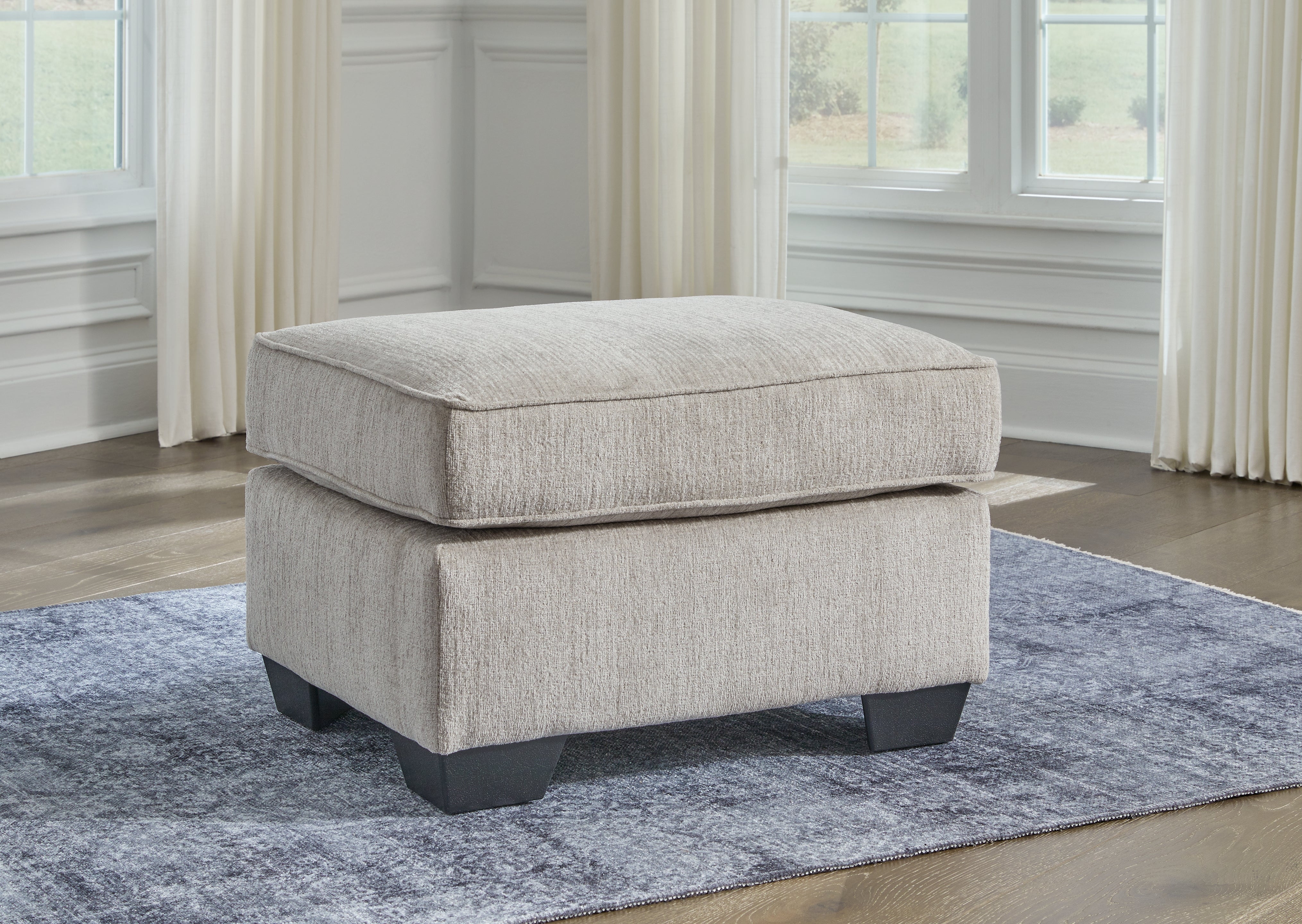 Diamond Furniture - Ashley Furniture - Cashton Living Room - Ottoman / Ice - 4060614