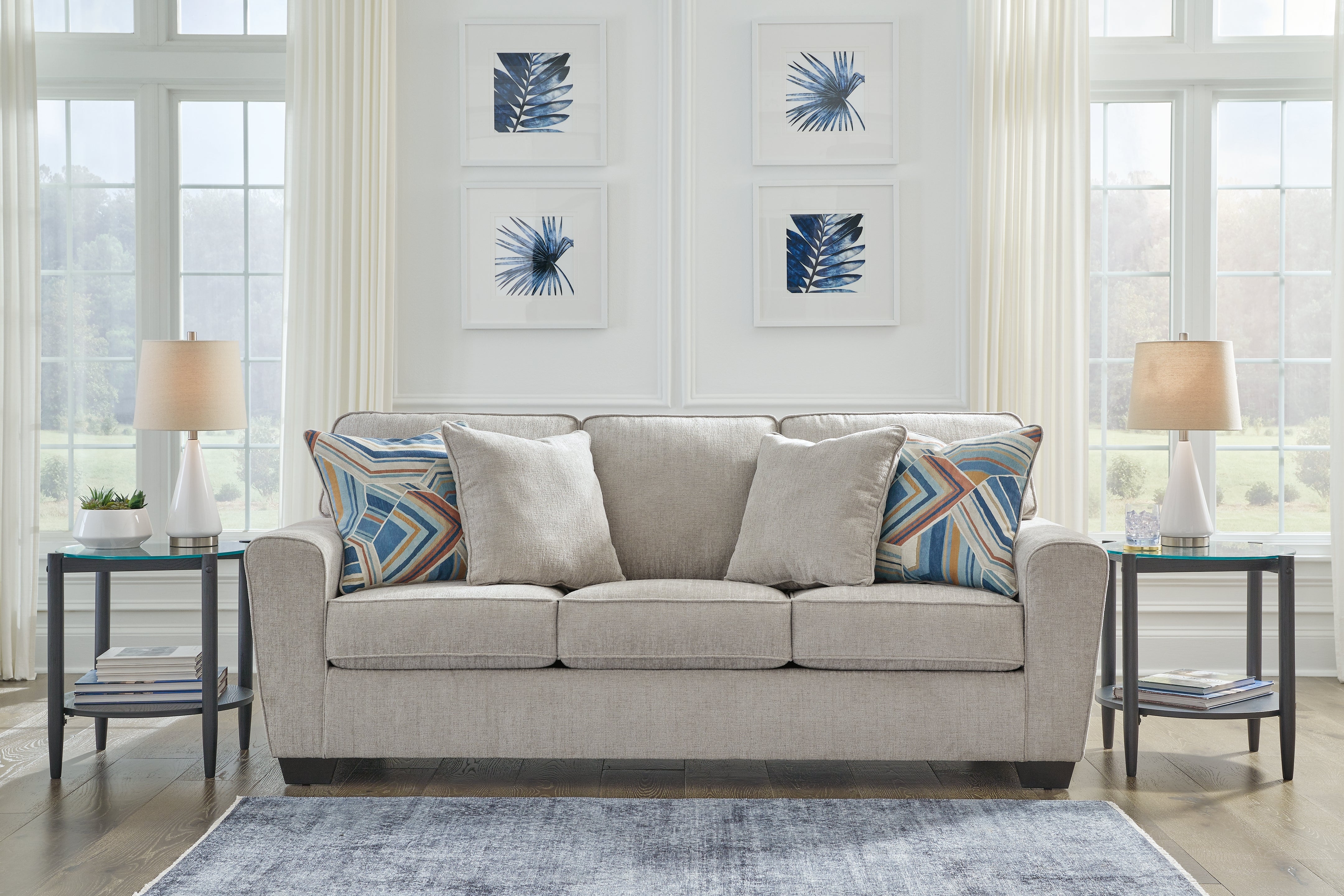 Diamond Furniture - Ashley Furniture - Cashton Living Room - Sofa / Ice - 4060638