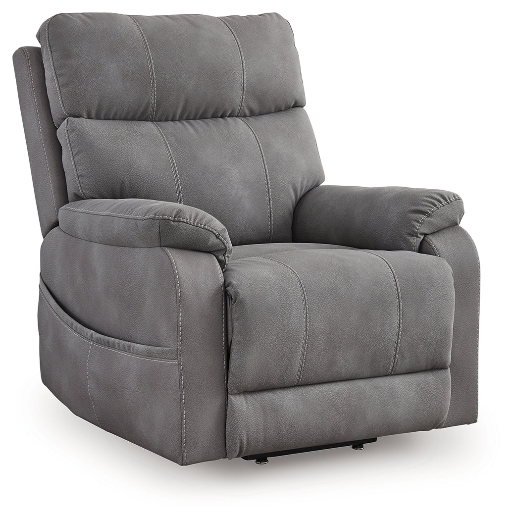 Diamond Furniture - Ashley Furniture - Next-Gen Durapella Power Lift Recliner - Power Lift Recliner / Slate - 4070812