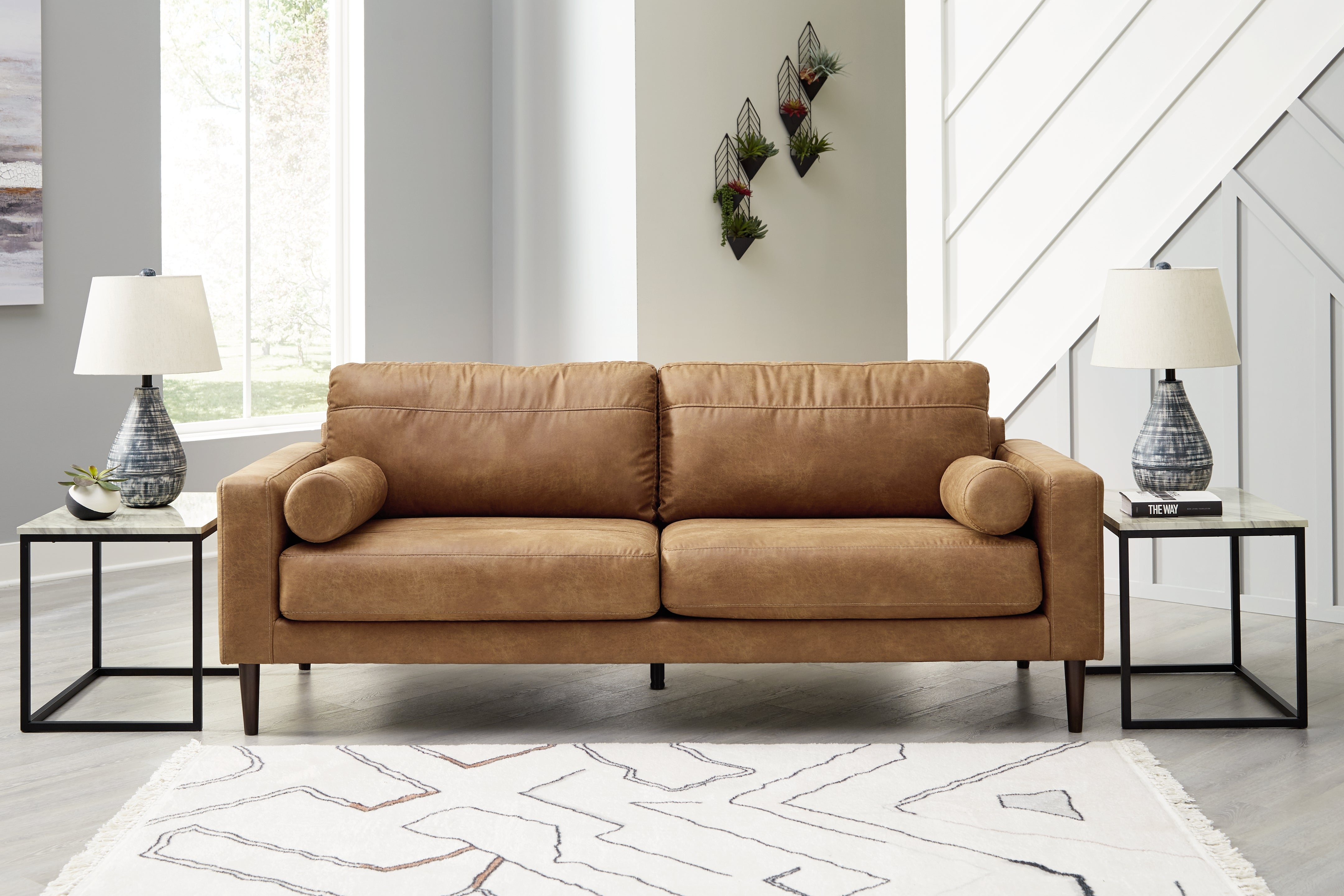 Diamond Furniture - Ashley Furniture - Telora Living Room - Sofa / Caramel - 4100238