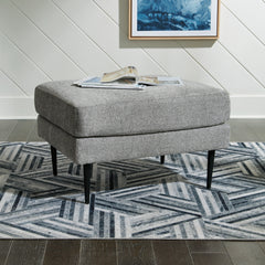 Diamond Furniture - Ashley Furniture - Hazela Living Room - Ottoman / Charcoal - 4110214