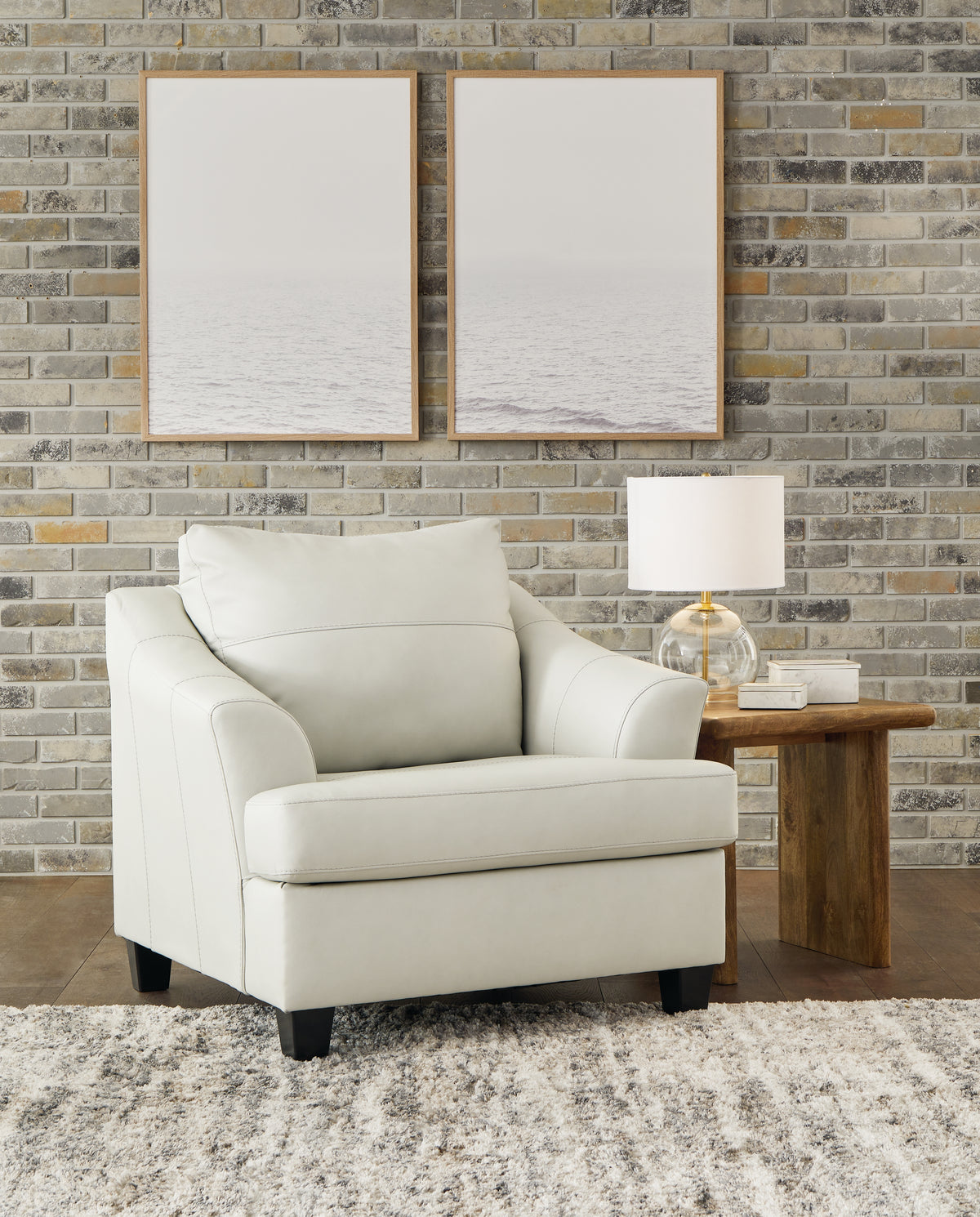Diamond Furniture - Ashley Furniture - Genoa Oversized Chair - Chair and a Half - 4770423