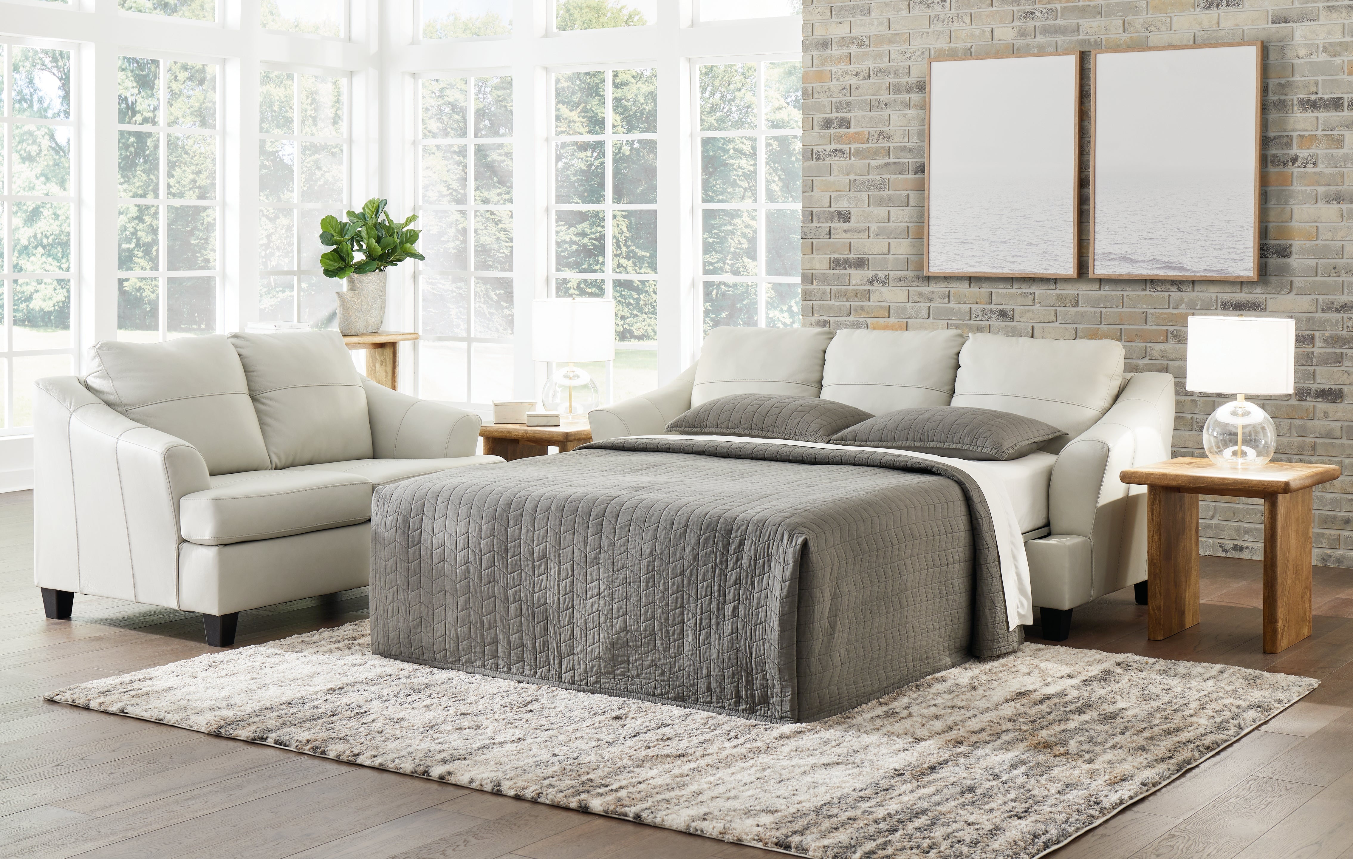Diamond Furniture - Ashley Furniture - Genoa Queen Sofa Sleeper and Loveseat - Queen Sofa Sleeper and Loveseat - 47704U5
