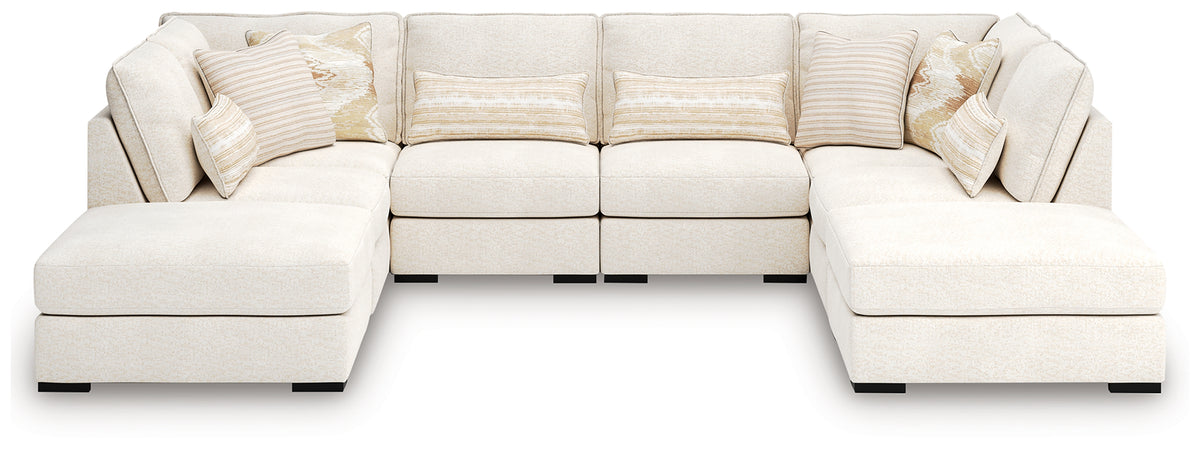 Diamond Furniture - Ashley Furniture - Donelson Creek 6-Piece Sectional and Ottoman - 6-Piece Sectional and Ottoman - 48002U2