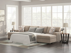Diamond Furniture - Ashley Furniture - Newellen 3-Piece Sectional with Double Chaise - RAF 3-Piece Sectional with Double Chaise - 48404S7