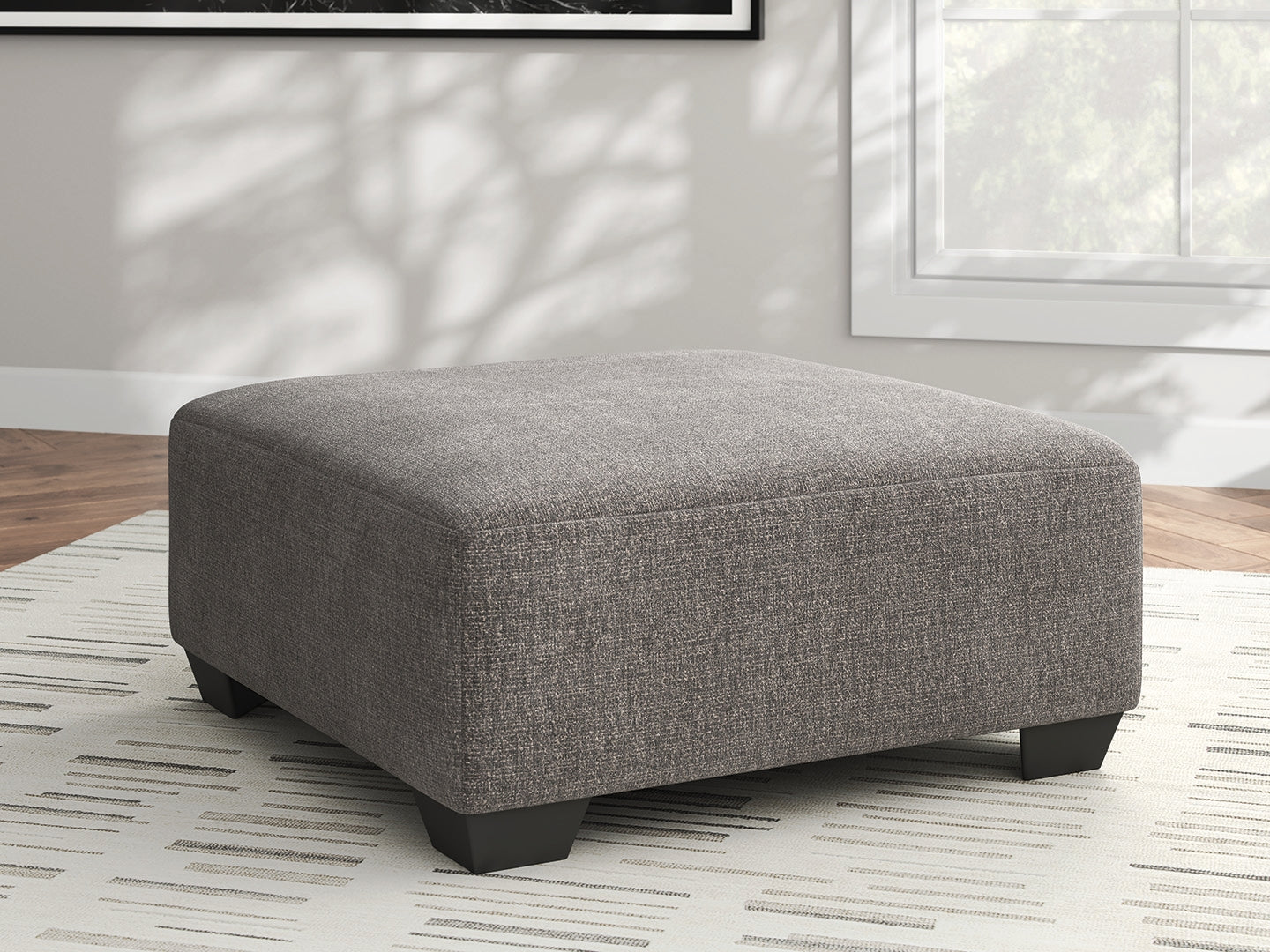 Diamond Furniture - Ashley Furniture - Newellen Living Room - Oversized Accent Ottoman / Greystone - 4840508