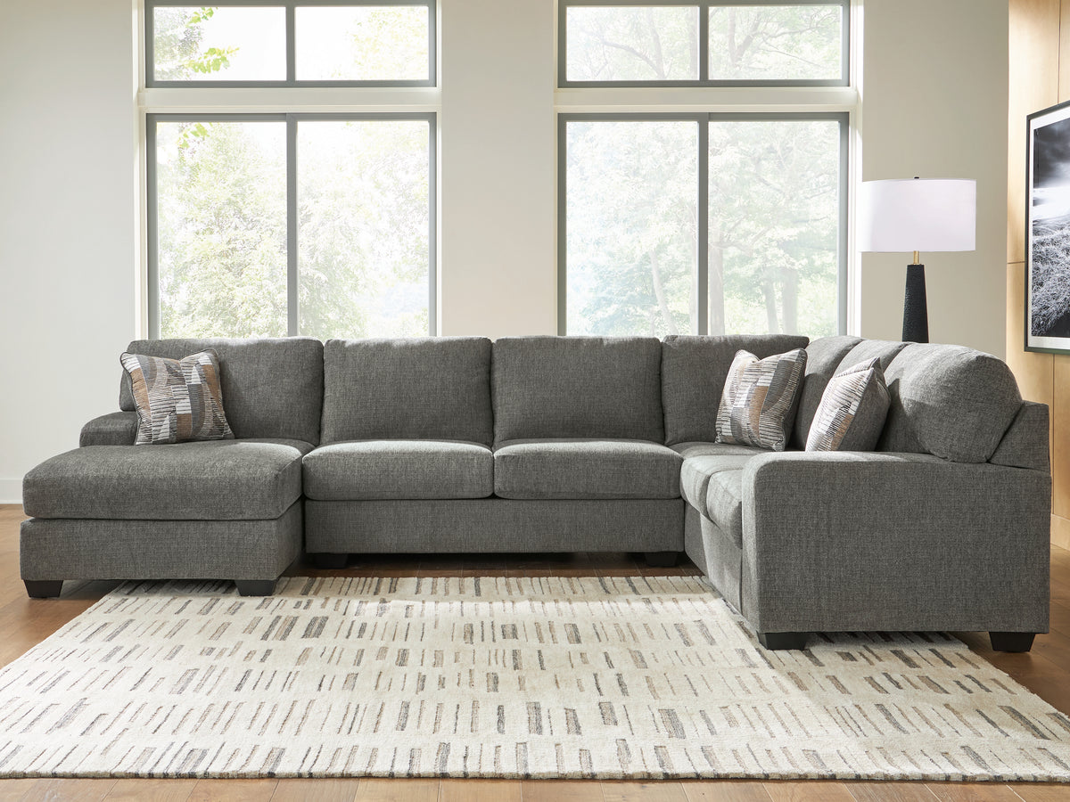 Diamond Furniture - Ashley Furniture - Clarington 3-Piece Sectional with Chaise - RAF 3-Piece Sectional with Chaise - PC48405S1