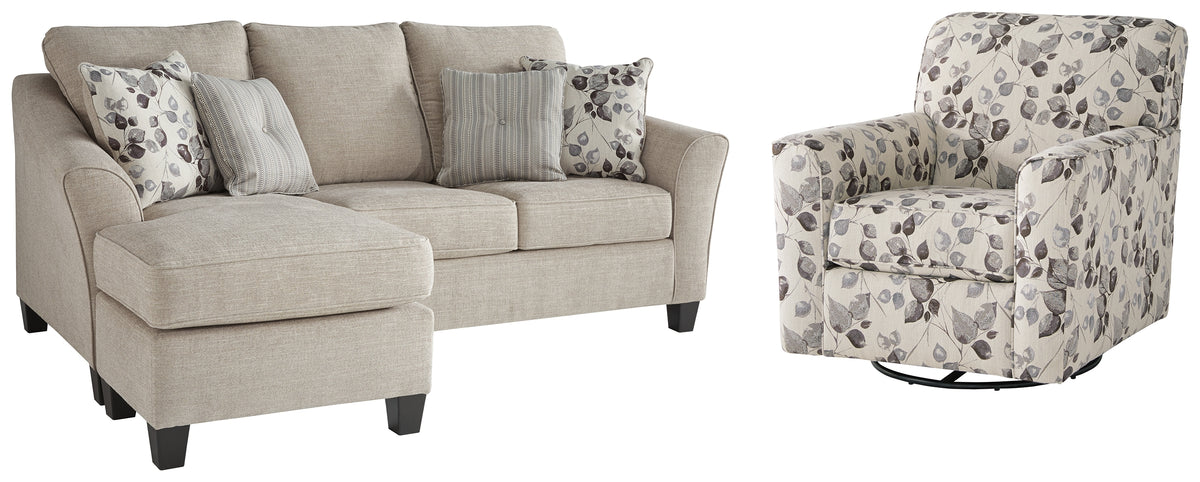 Diamond Furniture - Ashley Furniture - Abney Sofa Chaise and Chair - Sofa Chaise and Chair - 49701U2