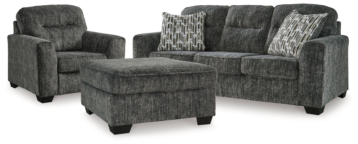 Diamond Furniture - Ashley Furniture - Lonoke Sofa, Oversized Chair and Ottoman - Sofa, Oversized Chair and Ottoman - 50504U14