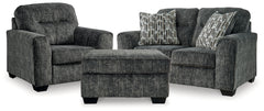 Diamond Furniture - Ashley Furniture - Lonoke Loveseat, Oversized Chair and Ottoman - Loveseat, Oversized Chair and Ottoman - 50504U10