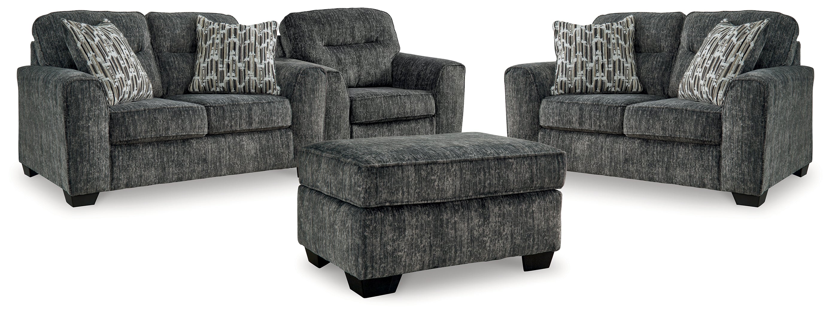 Diamond Furniture - Ashley Furniture - Lonoke 2 Loveseats, Oversized Chair and Ottoman - 2 Loveseats, Oversized Chair and Ottoman - 50504U7