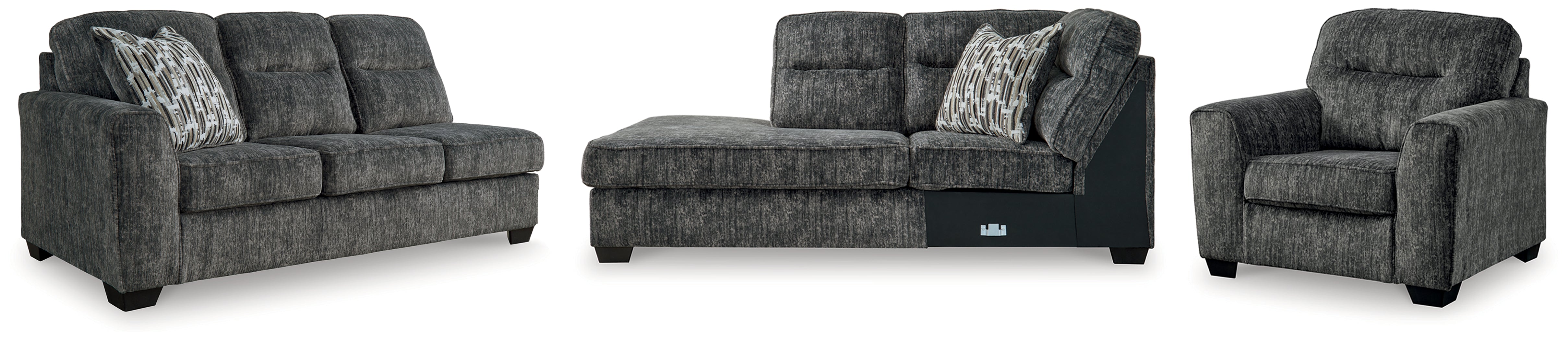 Diamond Furniture - Ashley Furniture - Lonoke 2-Piece Sectional and Oversized Chair - 2-Piece Sectional and Oversized Chair - 50504U9