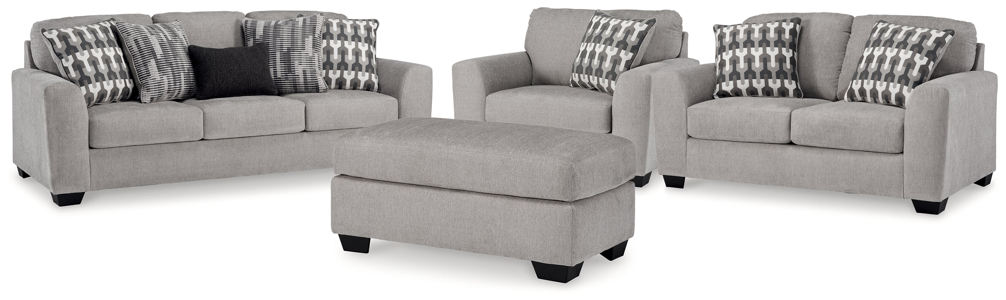 Diamond Furniture - Ashley Furniture - Avenal Park Sofa - Sofa, Loveseat, Oversized Chair and Ottoman / Flannel - 50805U3