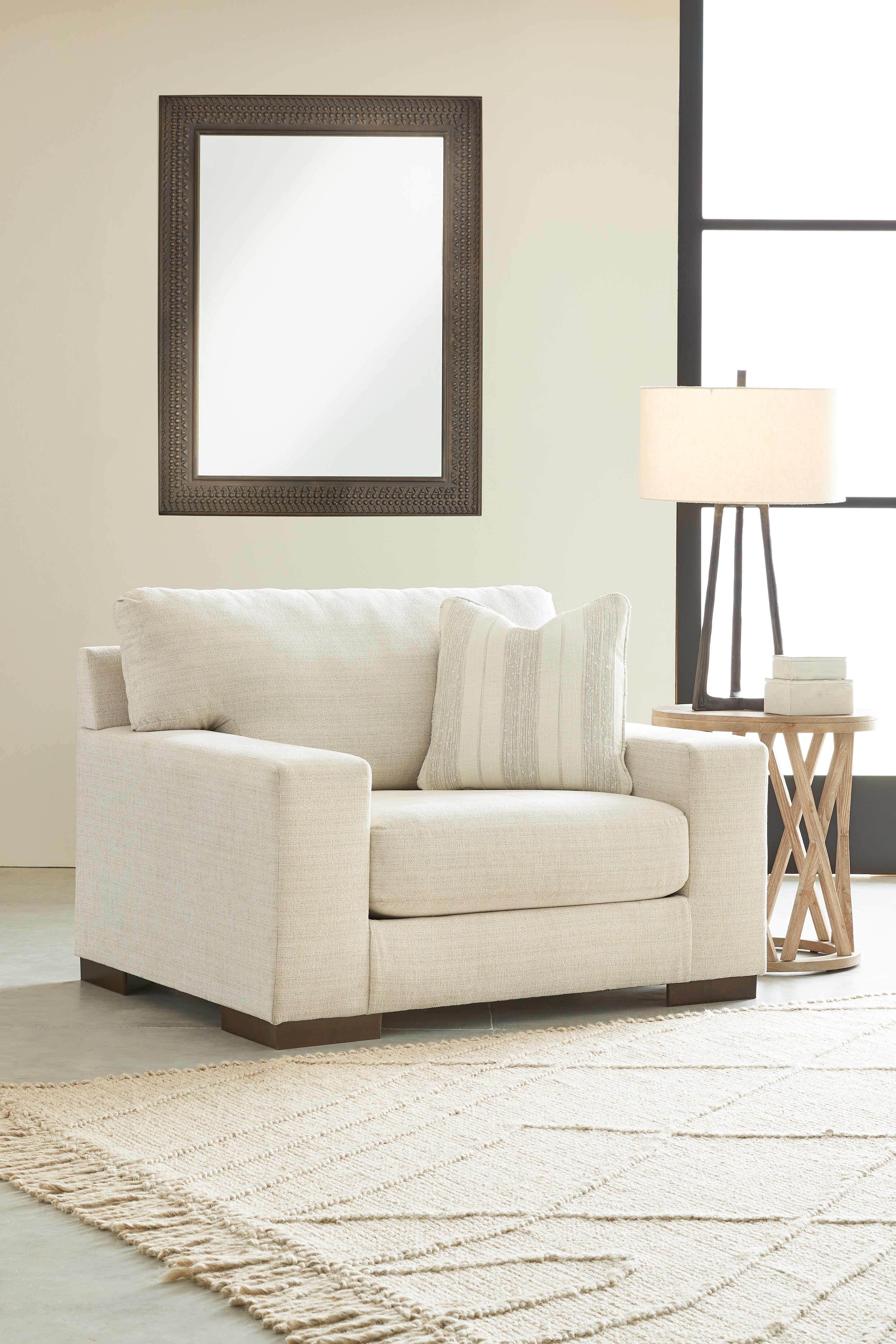 Diamond Furniture - Ashley Furniture - Maggie Living Room - Chair and a Half / Birch - 5200323