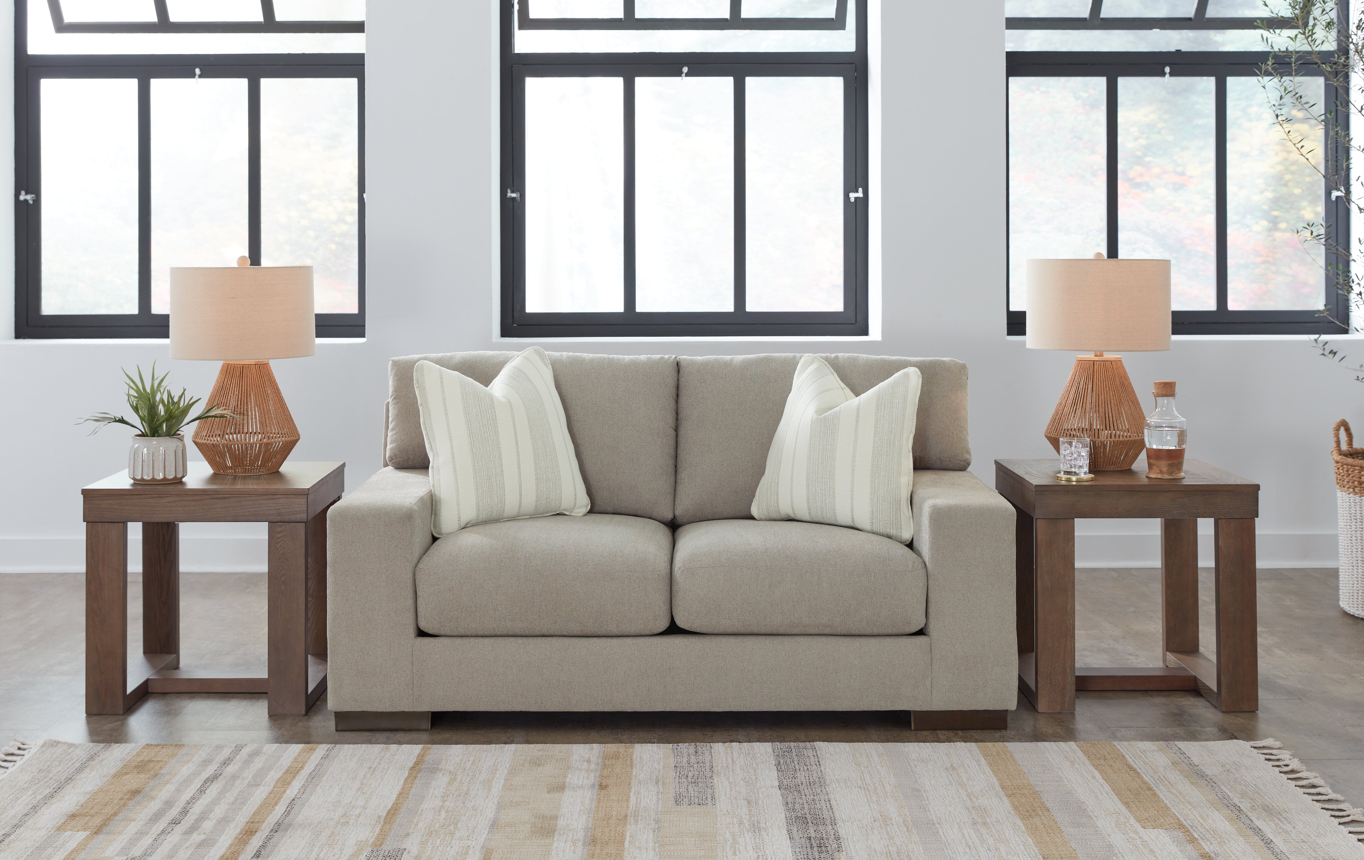Diamond Furniture - Ashley Furniture - Maggie Living Room - Loveseat / Flax - 5200435