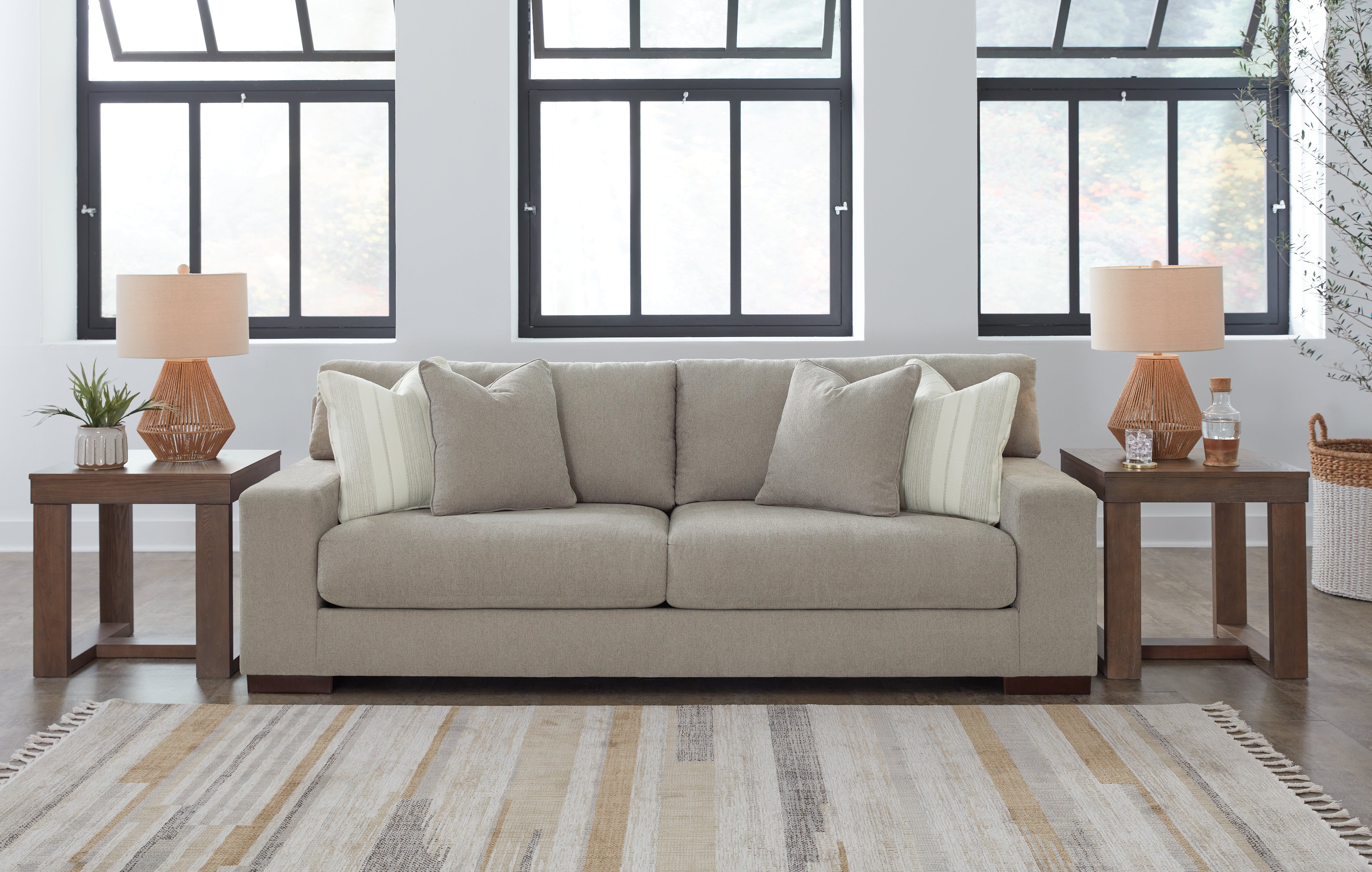 Diamond Furniture - Ashley Furniture - Maggie Living Room - Sofa / Flax - 5200438