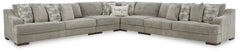 Diamond Furniture - Ashley Furniture - Bayless 5-Piece Sectional - LAF 5-Piece Sectional / Smoke - 52304S3