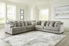 Diamond Furniture - Ashley Furniture - Bayless Sectional - LAF 5-Piece Sectional / Smoke - 52304S3
