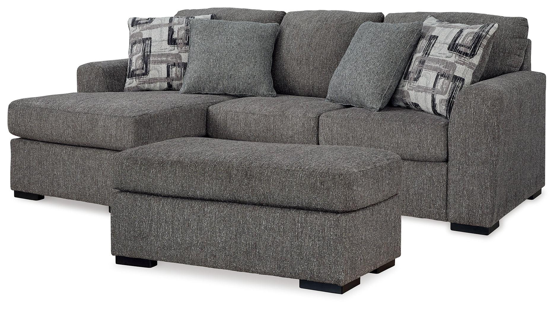 Diamond Furniture - Ashley Furniture - Gardiner Sofa Chaise and Ottoman - Sofa Chaise and Ottoman - 52404U1