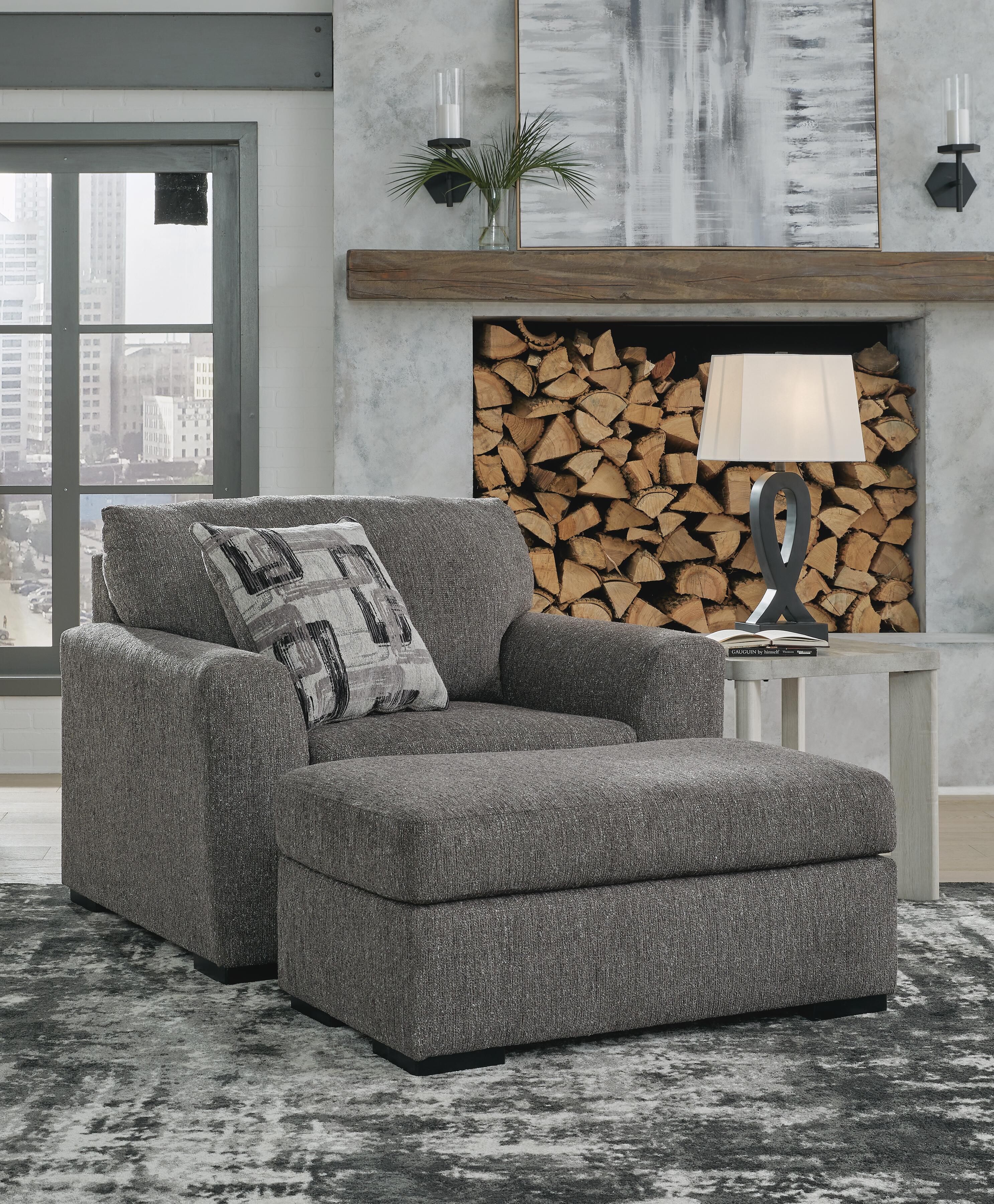 Diamond Furniture - Ashley Furniture - Gardiner Oversized Chair and Ottoman - Oversized Chair and Ottoman - 52404U2