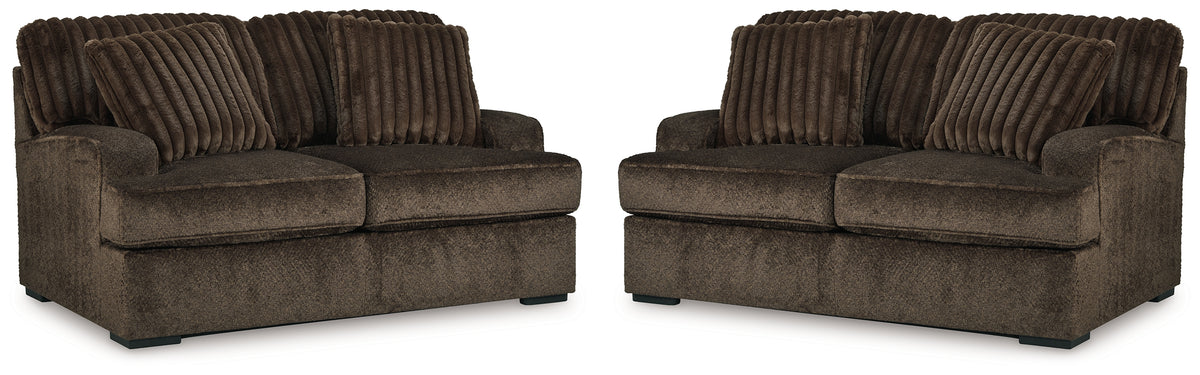 Diamond Furniture - Ashley Furniture - Aylesworth 2 Loveseats - 2 Loveseats - 53702U5